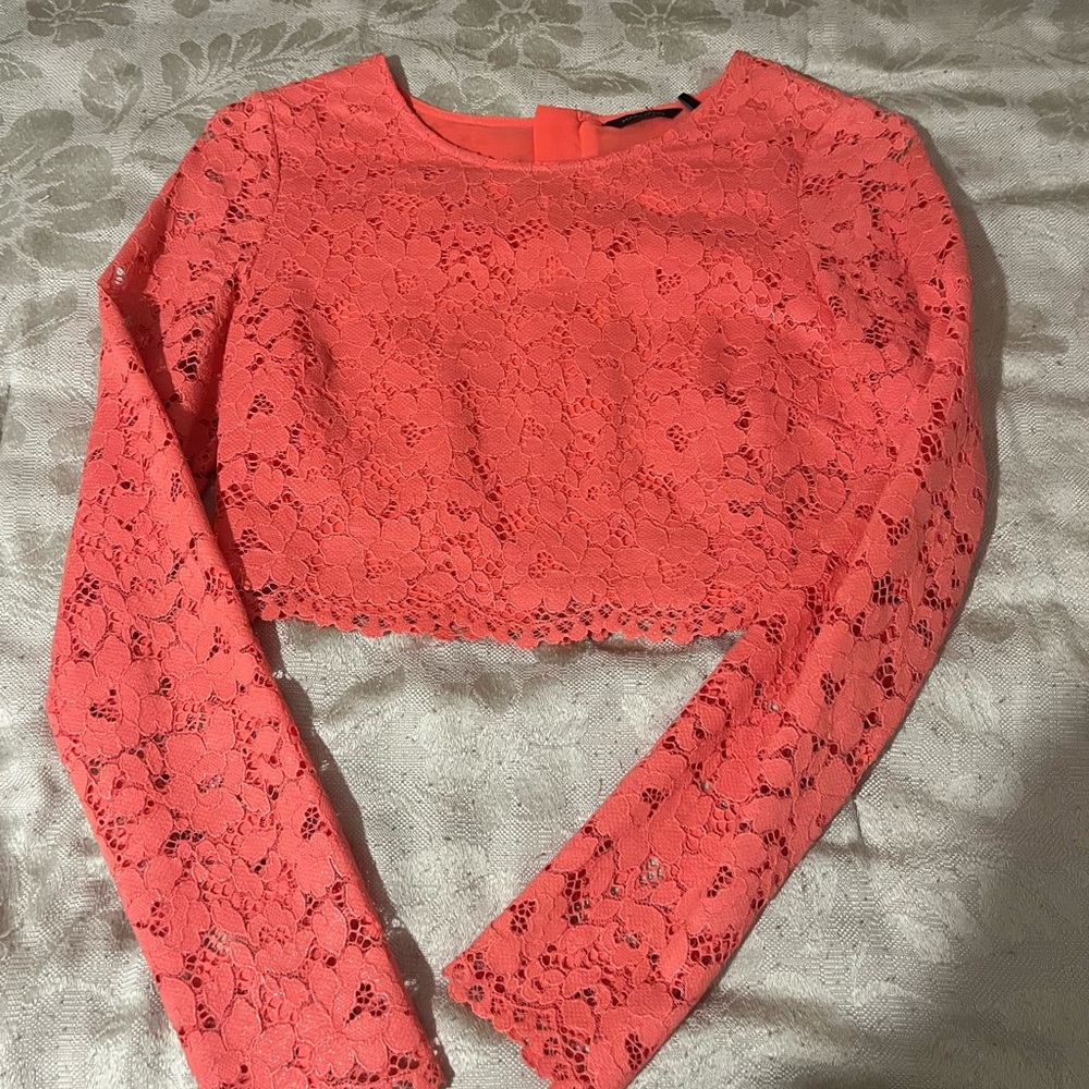 Marciano Coral Lace Crop Top
